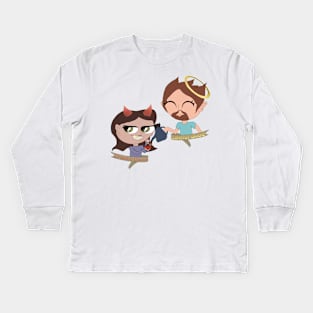 Dichotomy of Podcasters Kids Long Sleeve T-Shirt